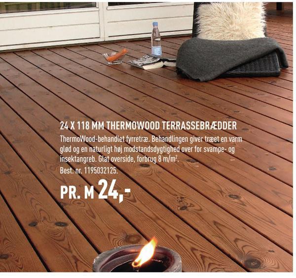Johannes Fog 24 x 118 mm thermowood terrassebrædder tilbud