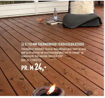 Johannes Fog 24 x 118 mm thermowood terrassebrædder tilbud