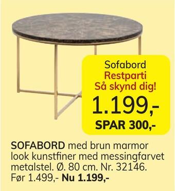 Daells Bolighus Sofabord tilbud