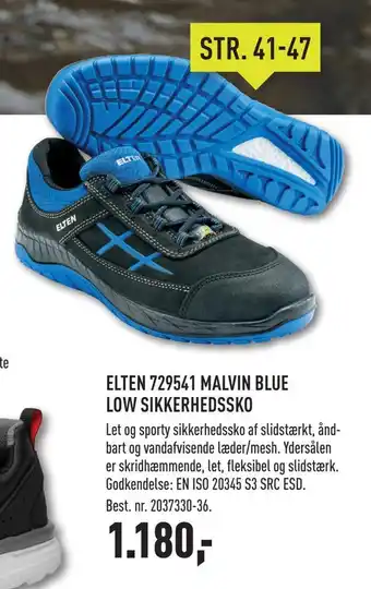 Johannes Fog Elten 729541 malvin blue low sikkerhedssko tilbud