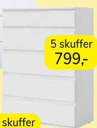 Kommodeserie i hvid melamin