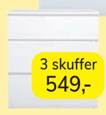 Kommodeserie i hvid melamin