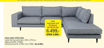 Daells Bolighus Sofa med open end tilbud