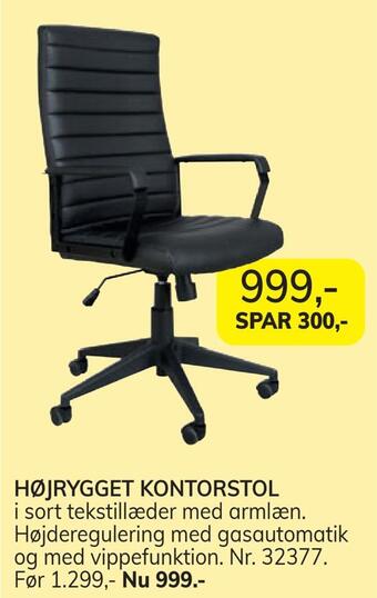 Højrygget kontorstol