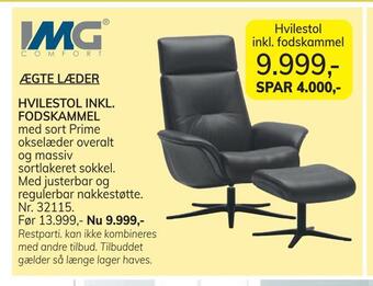 Daells Bolighus Hvilestol inkl. fodskammel tilbud
