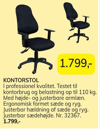 Daells Bolighus Kontorstol tilbud