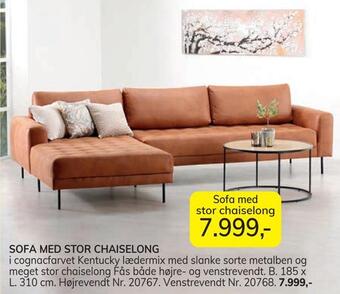 Daells Bolighus Sofa med stor chaiselong tilbud