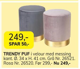 Daells Bolighus Trendy puf tilbud
