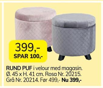 Daells Bolighus Rund puf tilbud