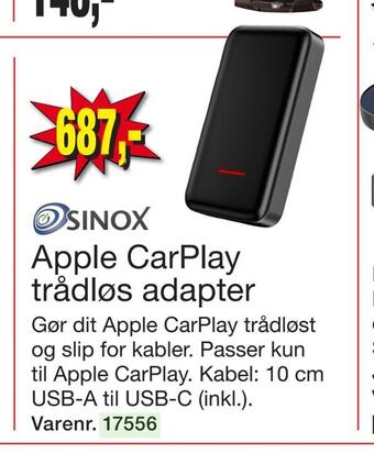Harald Nyborg Apple carplay trådløs adapter tilbud