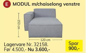 Daells Bolighus Modul m/chaiselong venstre tilbud