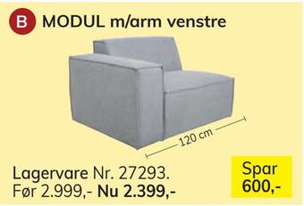 Daells Bolighus Modul m/arm venstre tilbud
