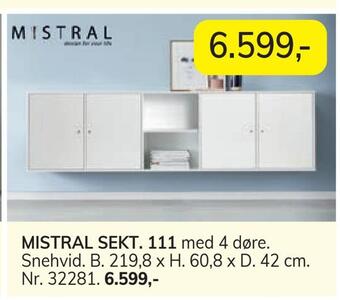 Daells Bolighus Mistral sekt. 111 tilbud