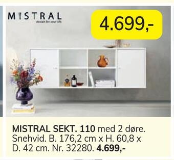 Daells Bolighus Mistral sekt. 110 tilbud