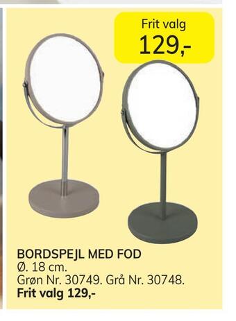 Bordspejl med fod