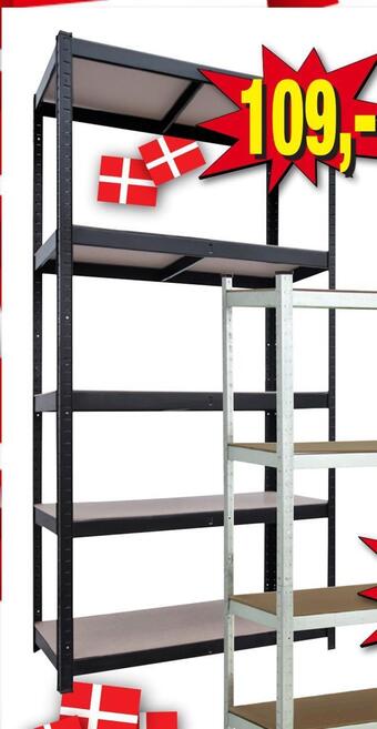 Reol med 5 hylder