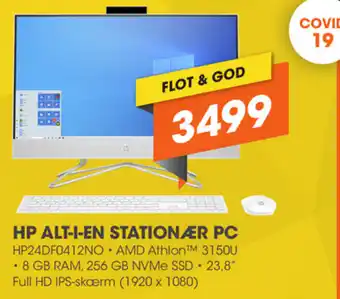 Expert HP Alt-I-E Stationær Pc HP24DF0412NO tilbud