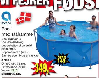 Harald Nyborg Pool med stålramme tilbud