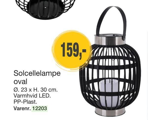 Harald Nyborg Solcellelampe oval tilbud
