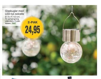 Glaskugler med led-lys solcelle