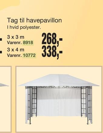 Tag til havepavillon