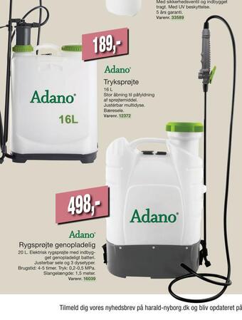 Harald Nyborg Rygsprøjte genopladelig tilbud