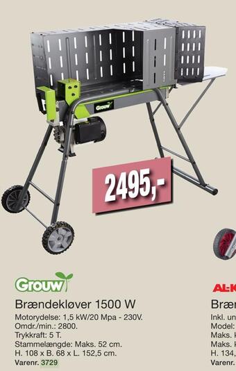 Brændekløver 1500 w