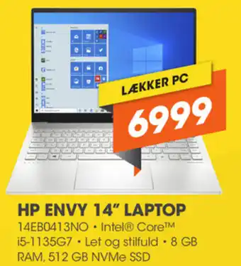 Expert HP Envy 14" Laptop 14EB0413NO i5-1135G7 tilbud