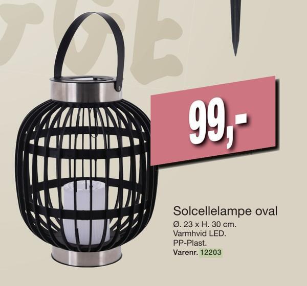 Harald Nyborg Solcellelampe oval tilbud
