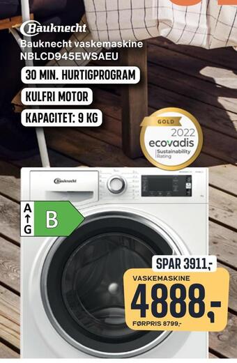 Skousen Bauknecht vaskemaskine nblcd945ewsaeu tilbud