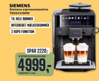 Skousen Siemens espressomaskine tilbud