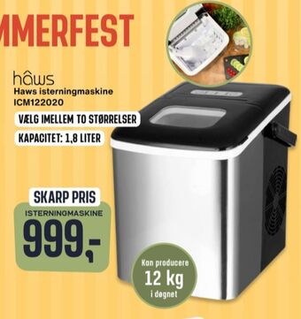 Skousen Haws isterningemaskine tilbud