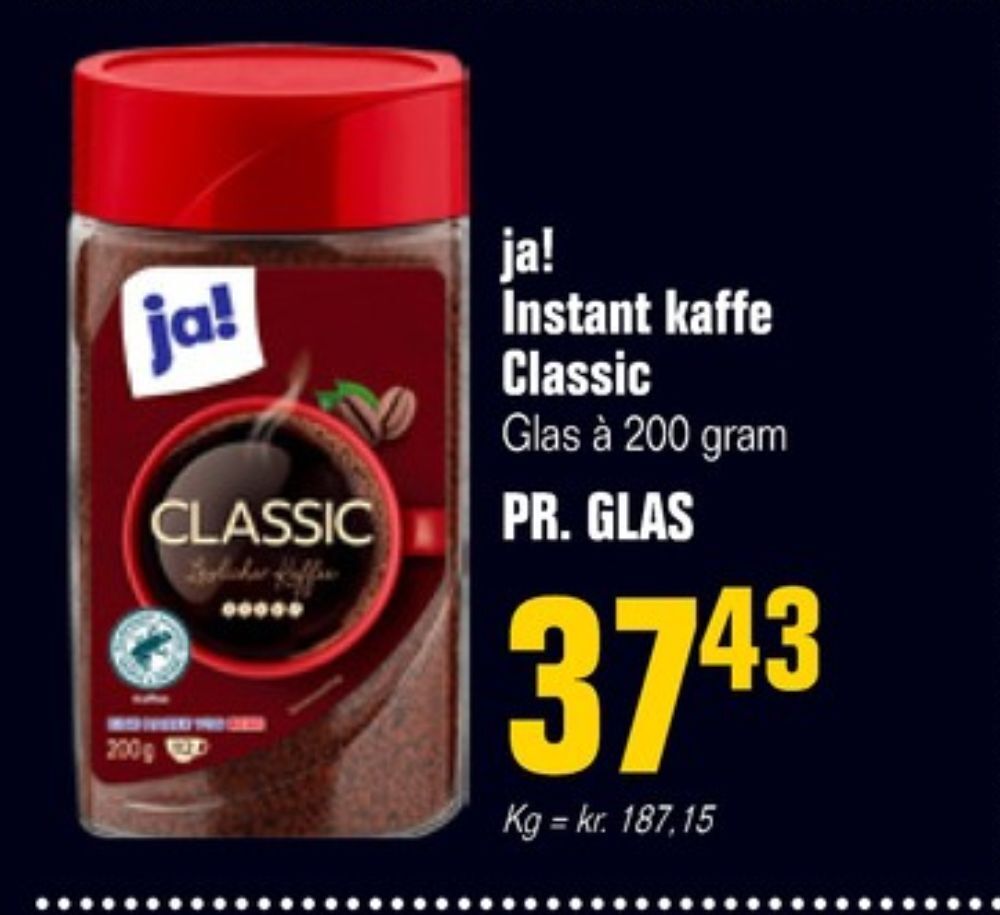 Otto Duborg Classic instant kaffe tilbud