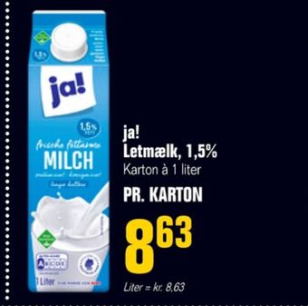 Otto Duborg Ja! letmælk langtidsholdbar 1,5% tilbud