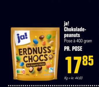 Otto Duborg Ja! chokoladepastiller peanuts tilbud