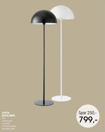 El-Salg Elvita gulvlampe tilbud