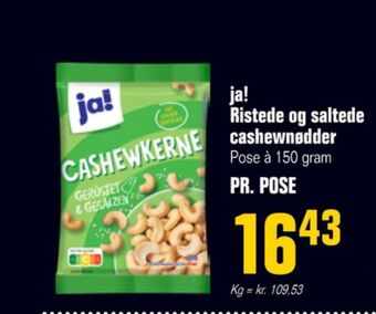 Otto Duborg Ja! cashewnødder tilbud