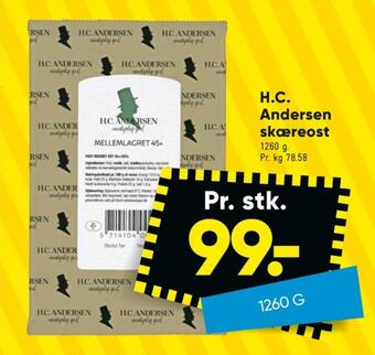 Bilka Hc andersen skæreost mellemlagret 45+ tilbud