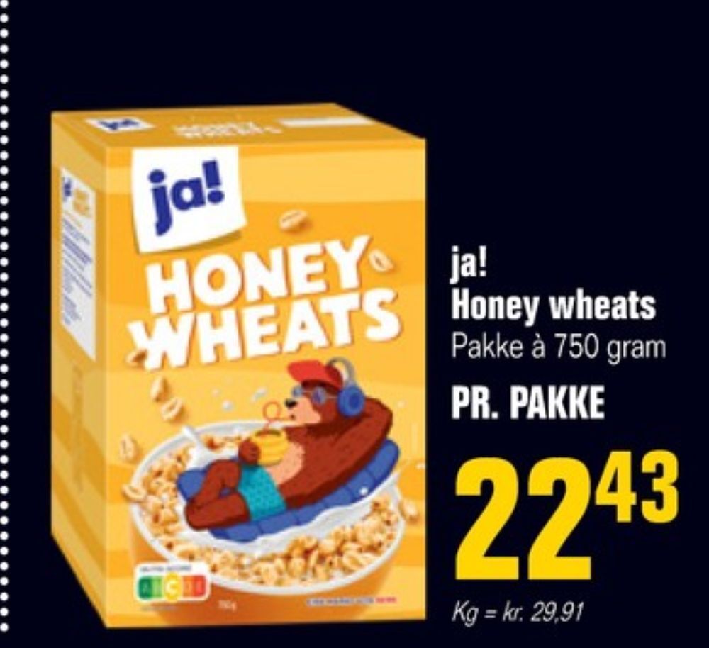 Poetzsch Padborg Honey wheats morgenmadsprodukt tilbud