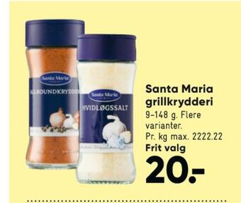 Bilka Santa maria krydderier tilbud