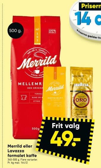 Bilka Mellemristet kaffe formalet tilbud