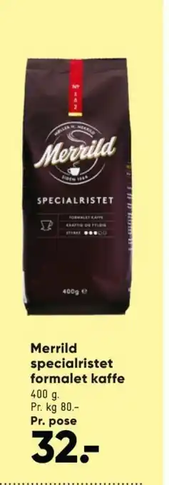Bilka Specialristet kaffe formalet tilbud