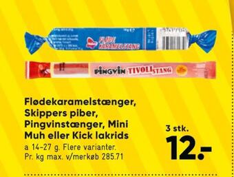 Bilka Malaco karamelstænger fløde tilbud