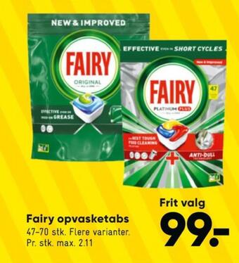 Fairy maskinopvask-tabs