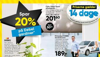Bilka Debel plissegardin tilbud