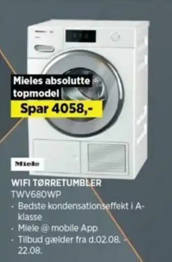 Power Wifi Tørrestimbler TWV680WP tilbud