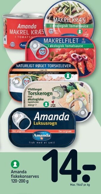 Amanda fiskekonserves 120-200 g