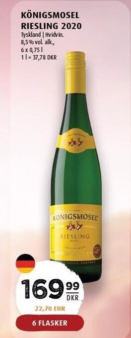 Scandinavian Park Königsmosel riesling 2020 - 6 flasker tilbud