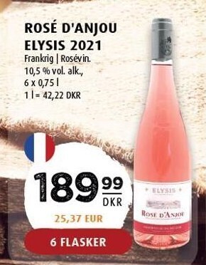 Scandinavian Park Rosé d'anjou elysis 2021 - 6 flasker tilbud