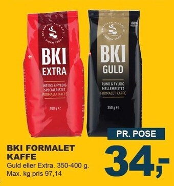 Bki formalet kaffe